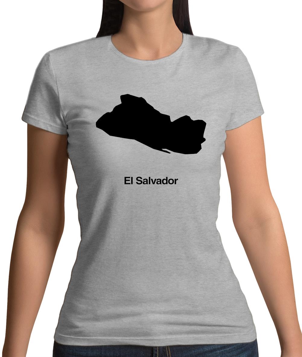 El Salvador Silhouette Womens T-Shirt El Salvador Silhouette Womens T-Shirt