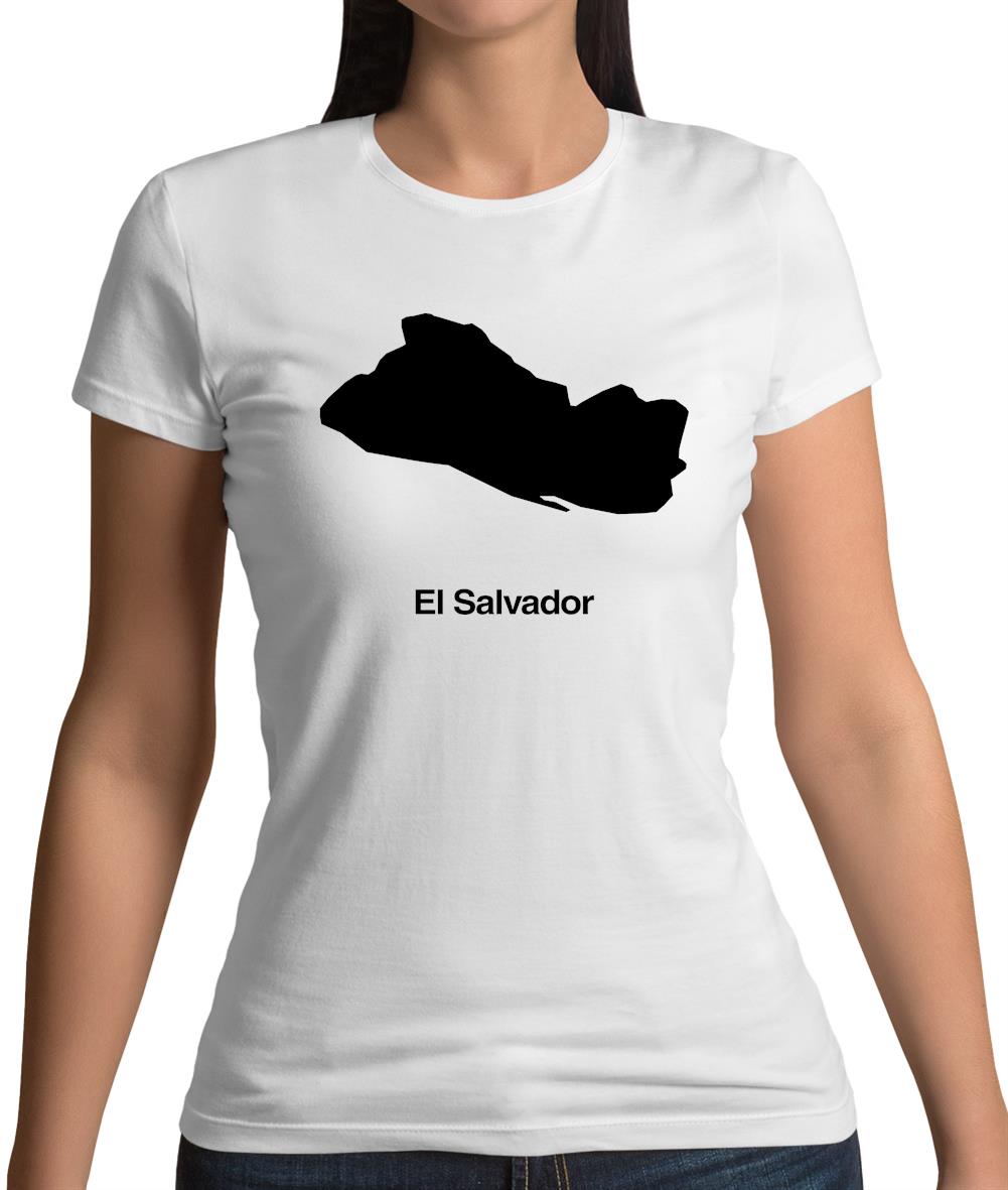 El Salvador Silhouette Womens T-Shirt El Salvador Silhouette Womens T-Shirt