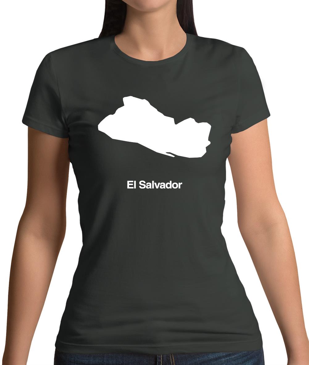 El Salvador Silhouette Womens T-Shirt El Salvador Silhouette Womens T-Shirt