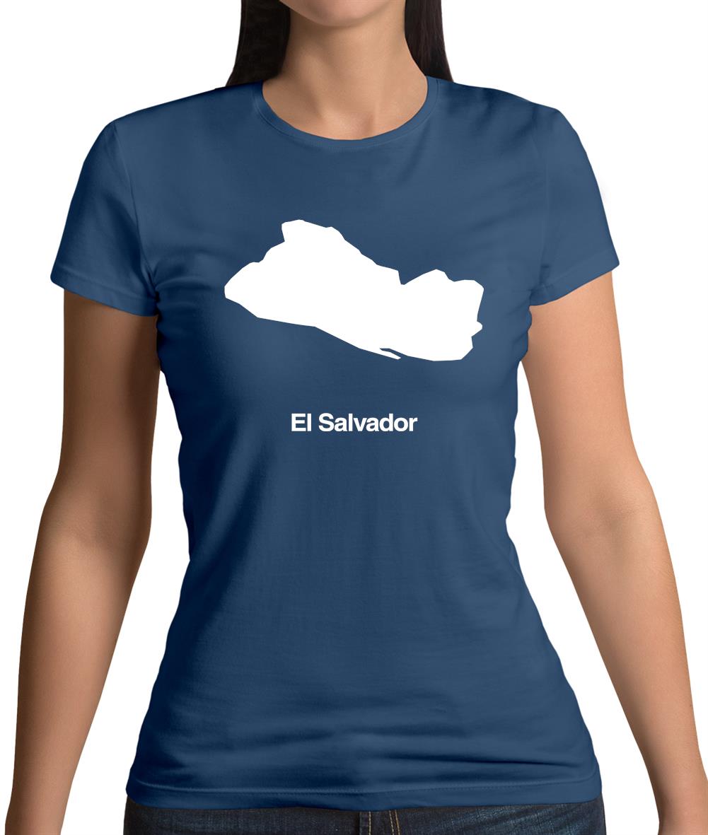 El Salvador Silhouette Womens T-Shirt El Salvador Silhouette Womens T-Shirt