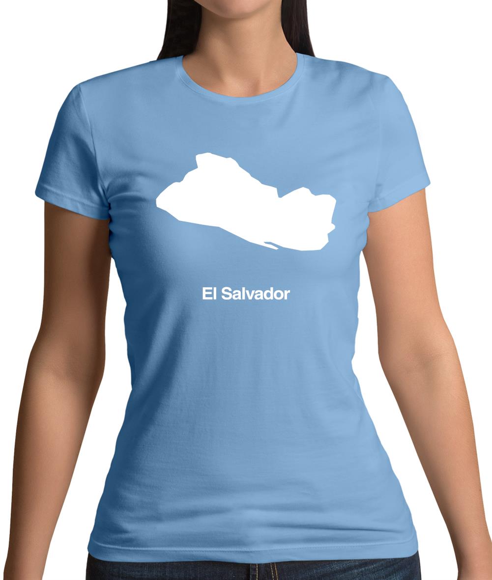 El Salvador Silhouette Womens T-Shirt El Salvador Silhouette Womens T-Shirt