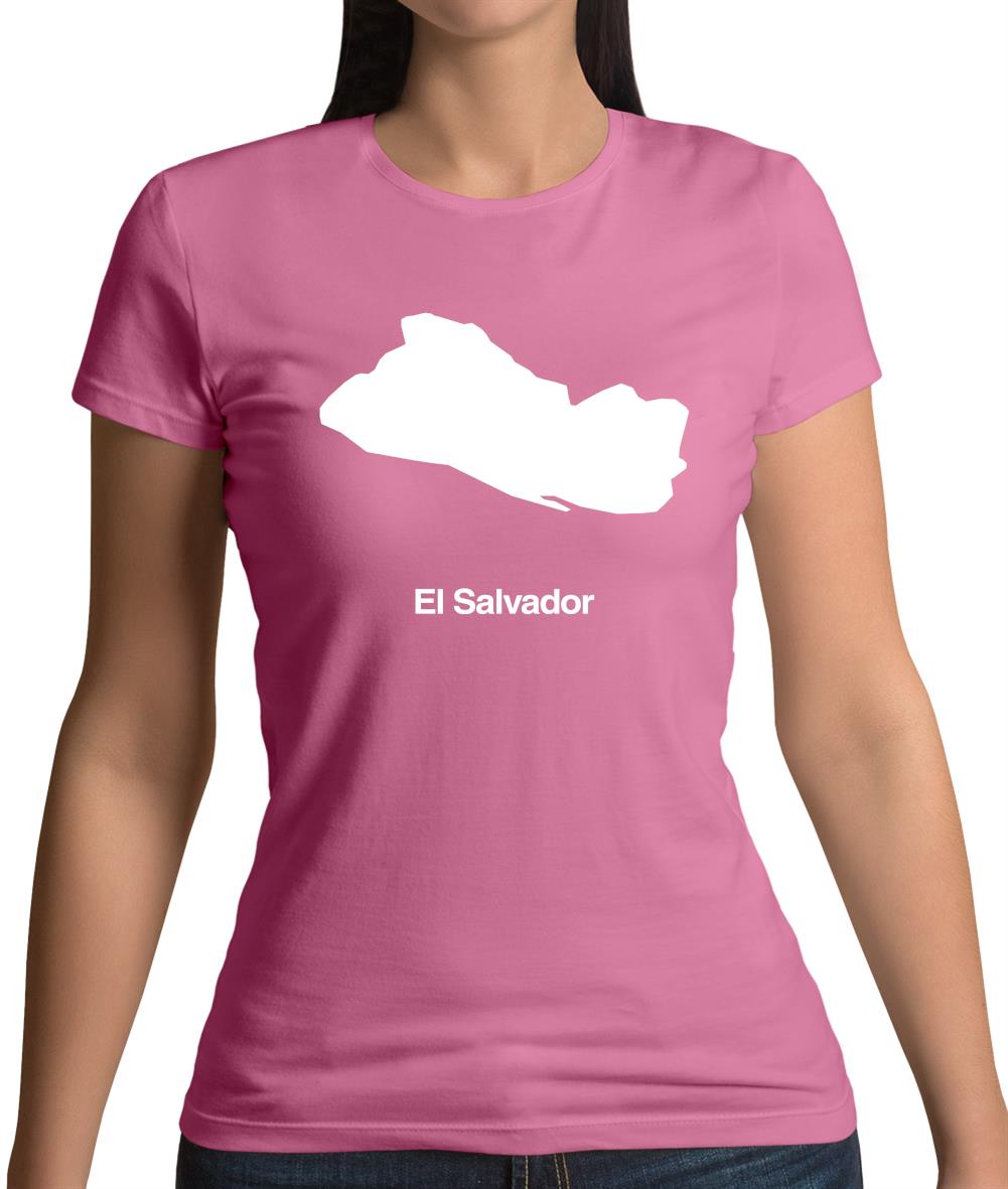 El Salvador Silhouette Womens T-Shirt El Salvador Silhouette Womens T-Shirt