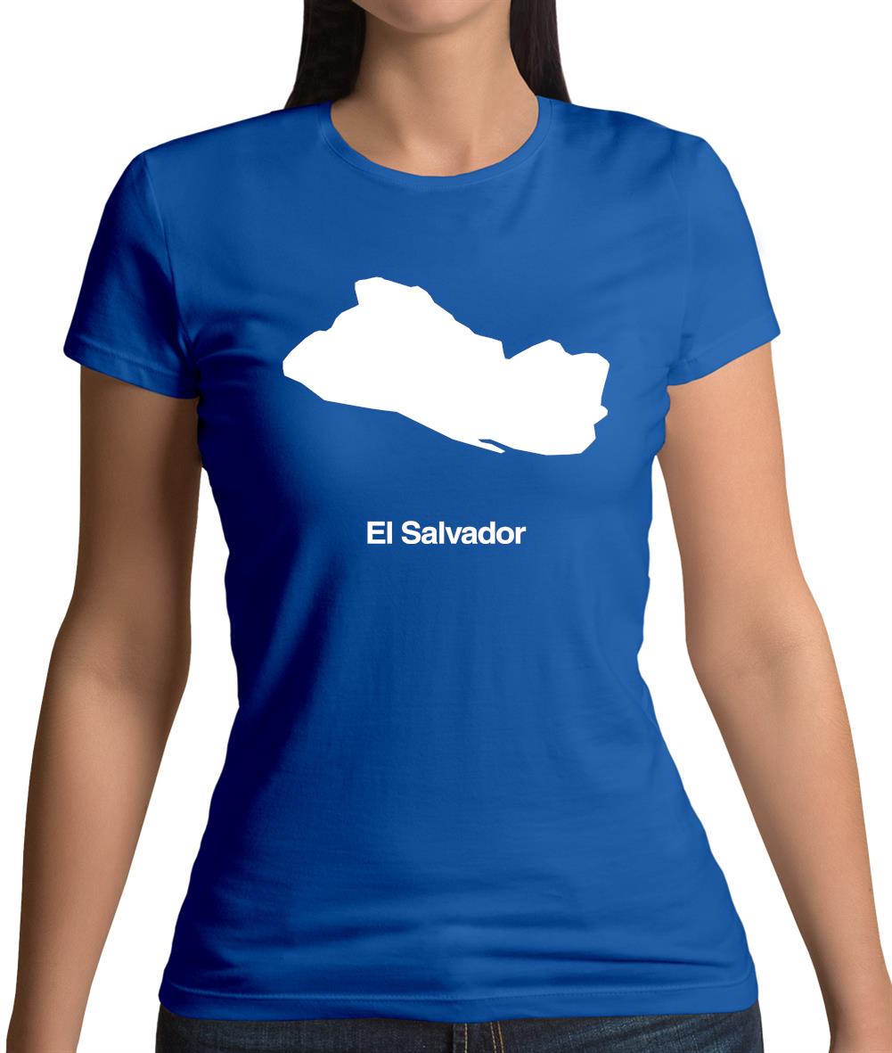 El Salvador Silhouette Womens T-Shirt El Salvador Silhouette Womens T-Shirt