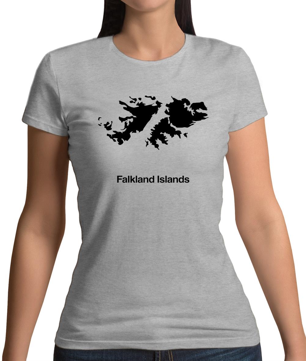 Falkland Islands Silhouette Womens T-Shirt Falkland Islands Silhouette Womens T-Shirt