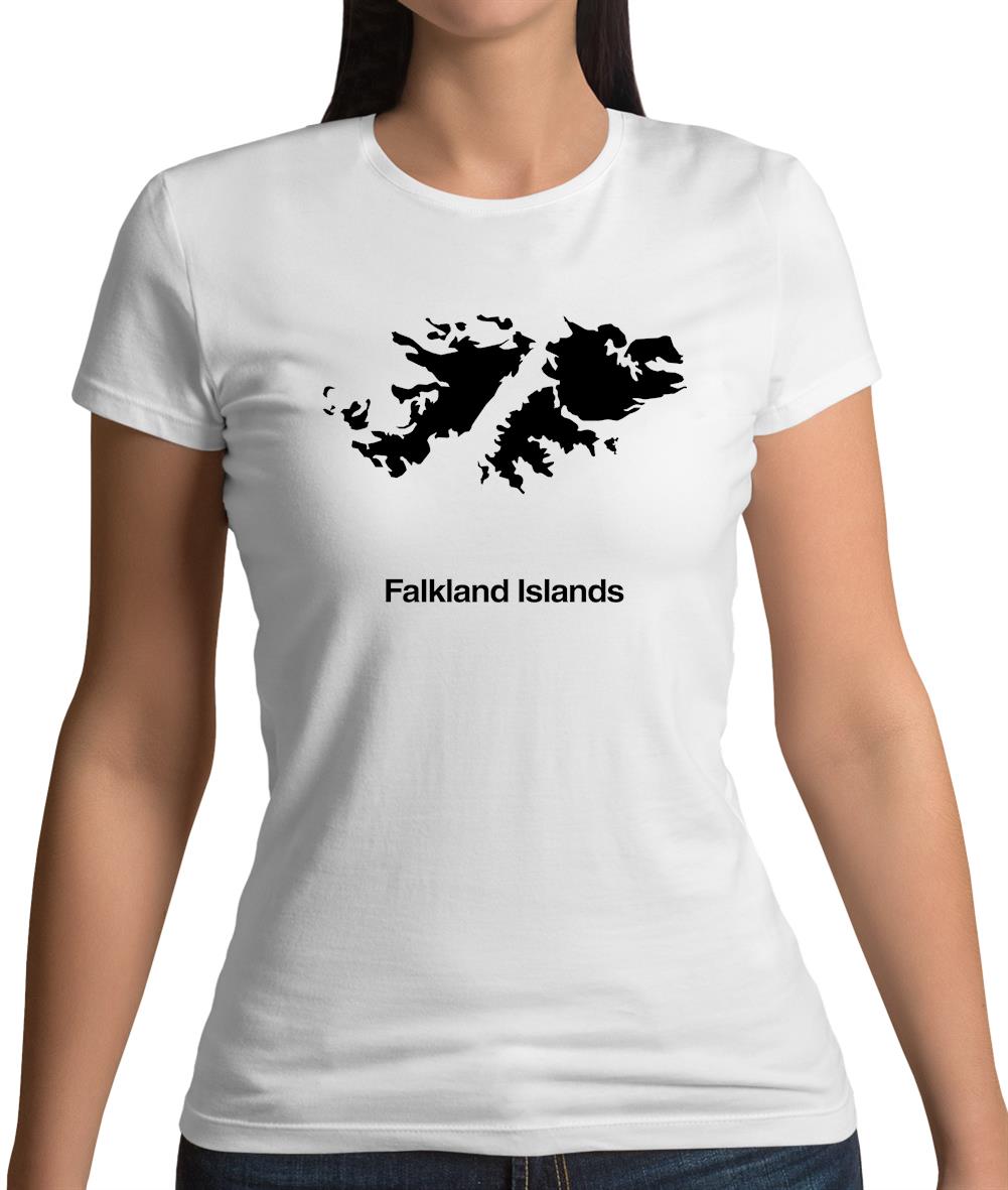 Falkland Islands Silhouette Womens T-Shirt Falkland Islands Silhouette Womens T-Shirt
