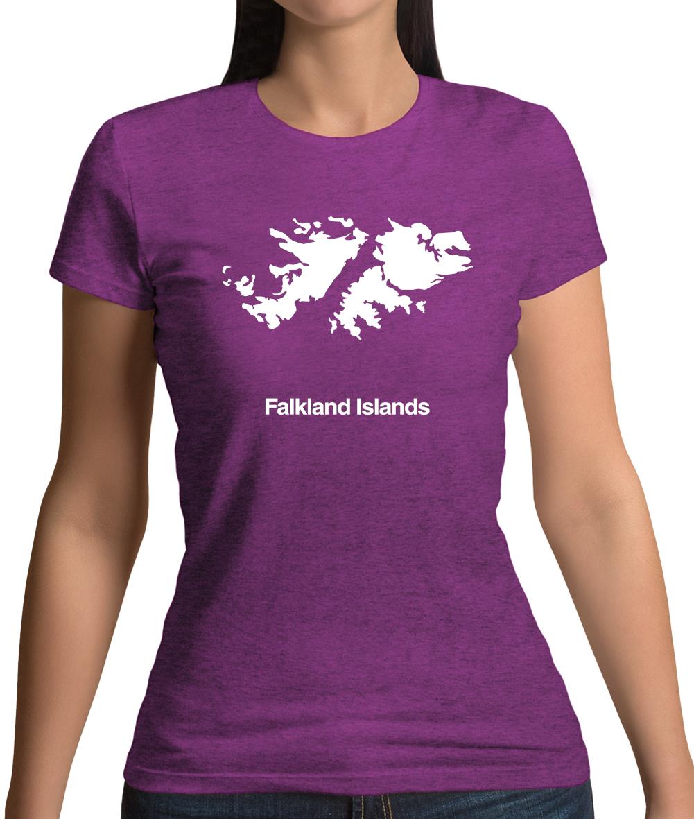 Falkland Islands Silhouette Womens T-Shirt Falkland Islands Silhouette Womens T-Shirt
