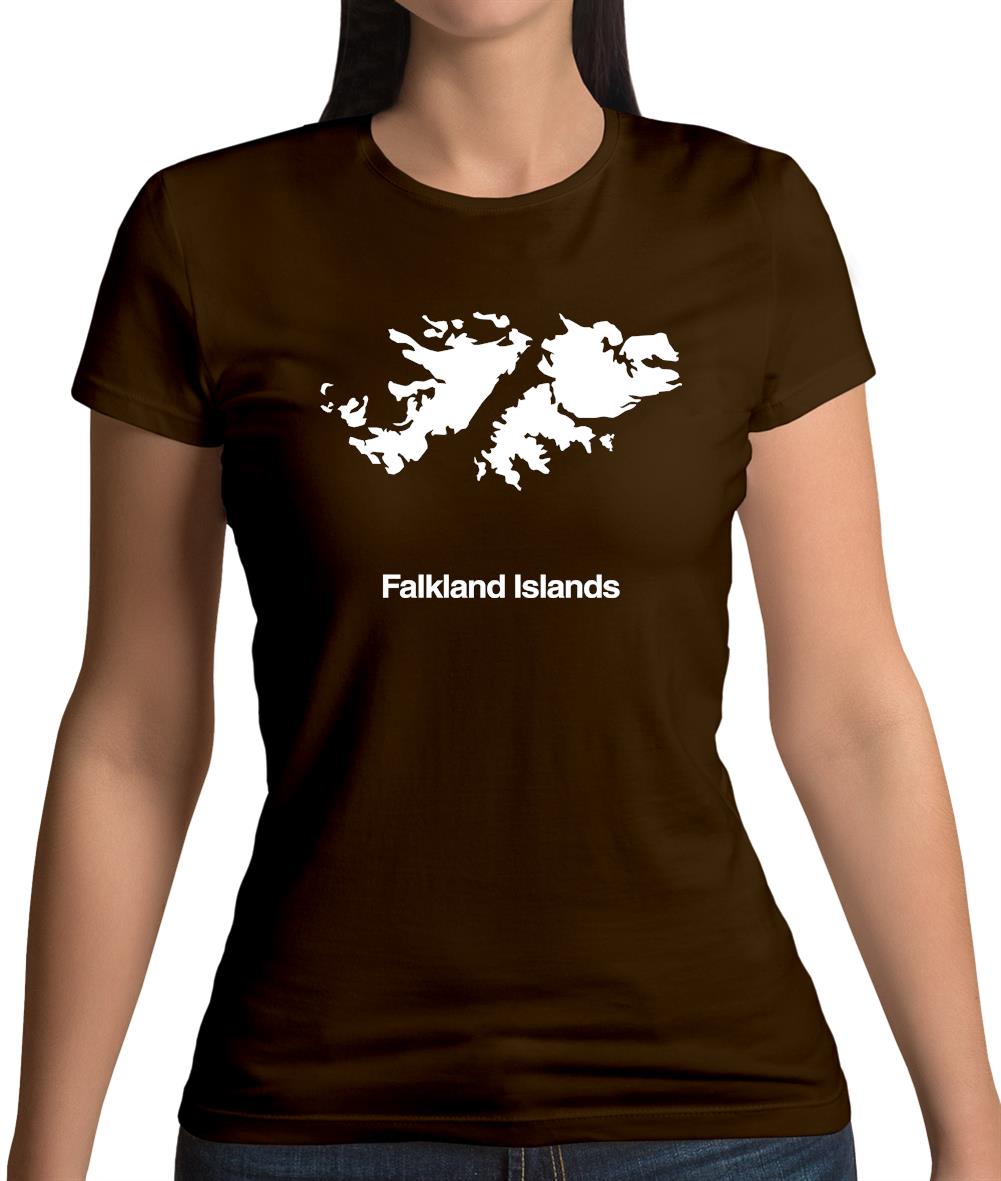 Falkland Islands Silhouette Womens T-Shirt Falkland Islands Silhouette Womens T-Shirt