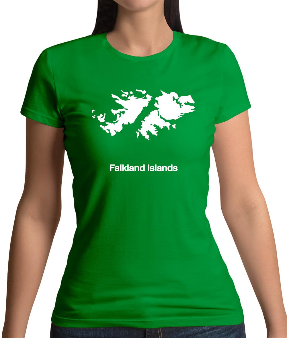 Falkland Islands Silhouette Womens T-Shirt Falkland Islands Silhouette Womens T-Shirt