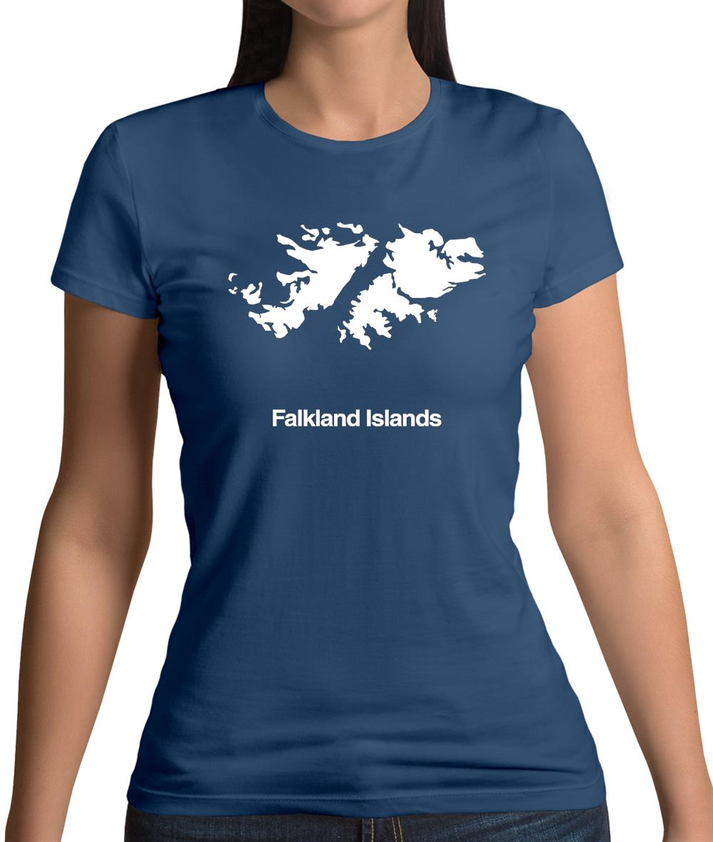 Falkland Islands Silhouette Womens T-Shirt Falkland Islands Silhouette Womens T-Shirt