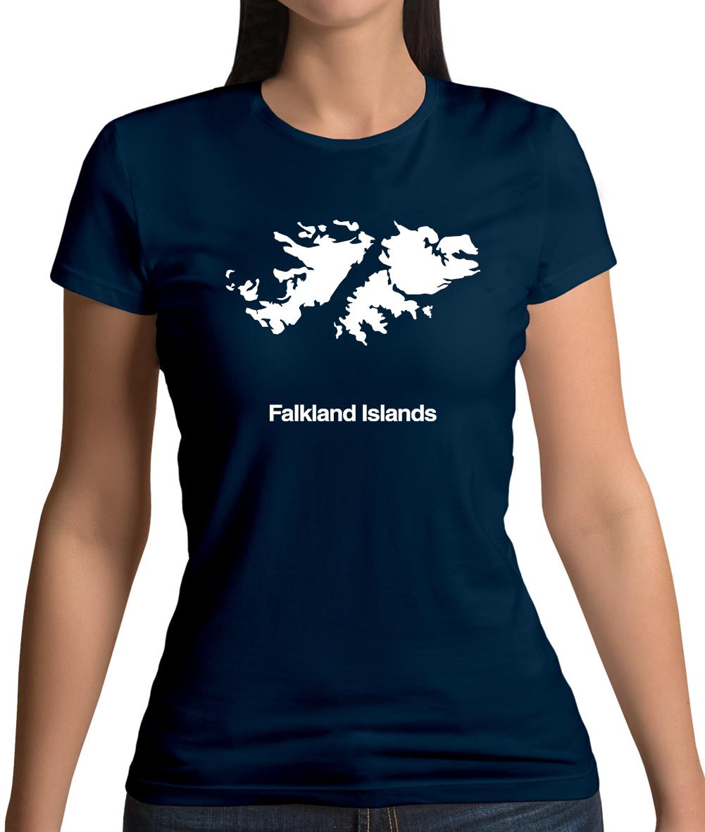 Falkland Islands Silhouette Womens T-Shirt Falkland Islands Silhouette Womens T-Shirt