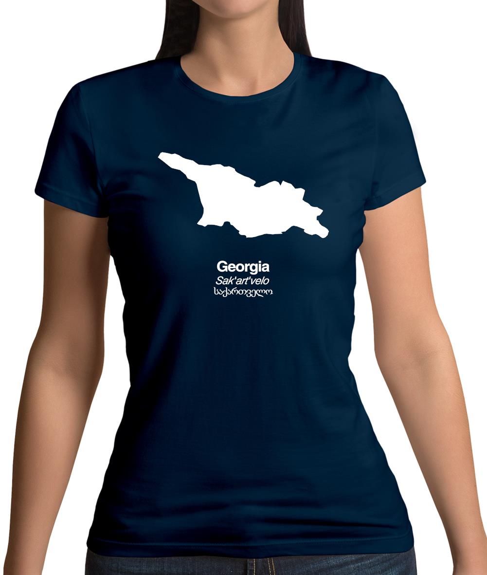 Georgia Silhouette Womens T-Shirt Georgia Silhouette Womens T-Shirt