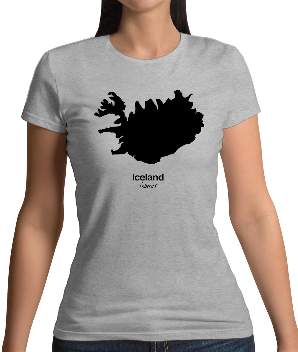 Iceland Silhouette Womens T-Shirt Iceland Silhouette Womens T-Shirt