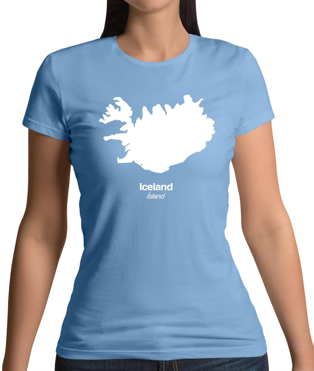 Iceland Silhouette Womens T-Shirt Iceland Silhouette Womens T-Shirt