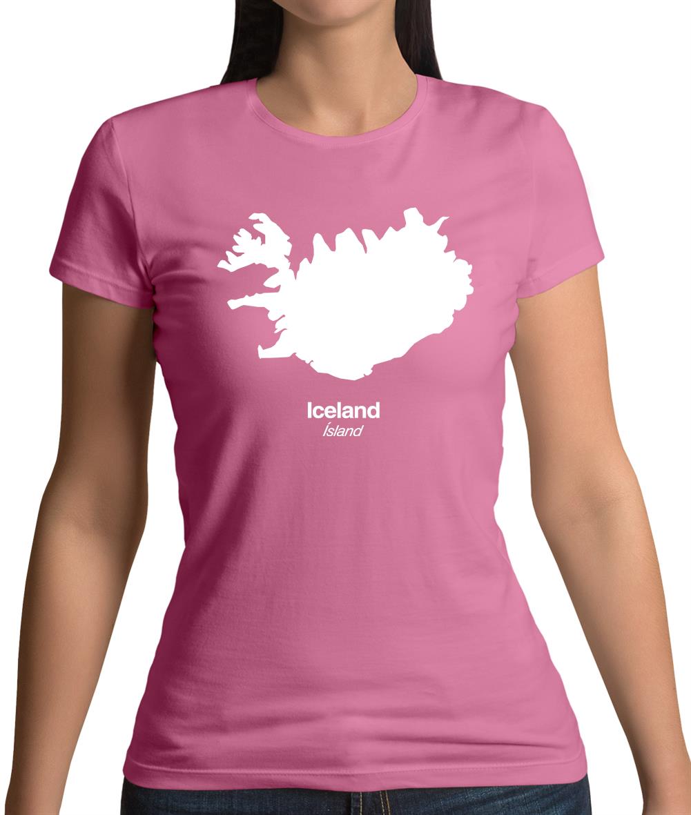 Iceland Silhouette Womens T-Shirt Iceland Silhouette Womens T-Shirt