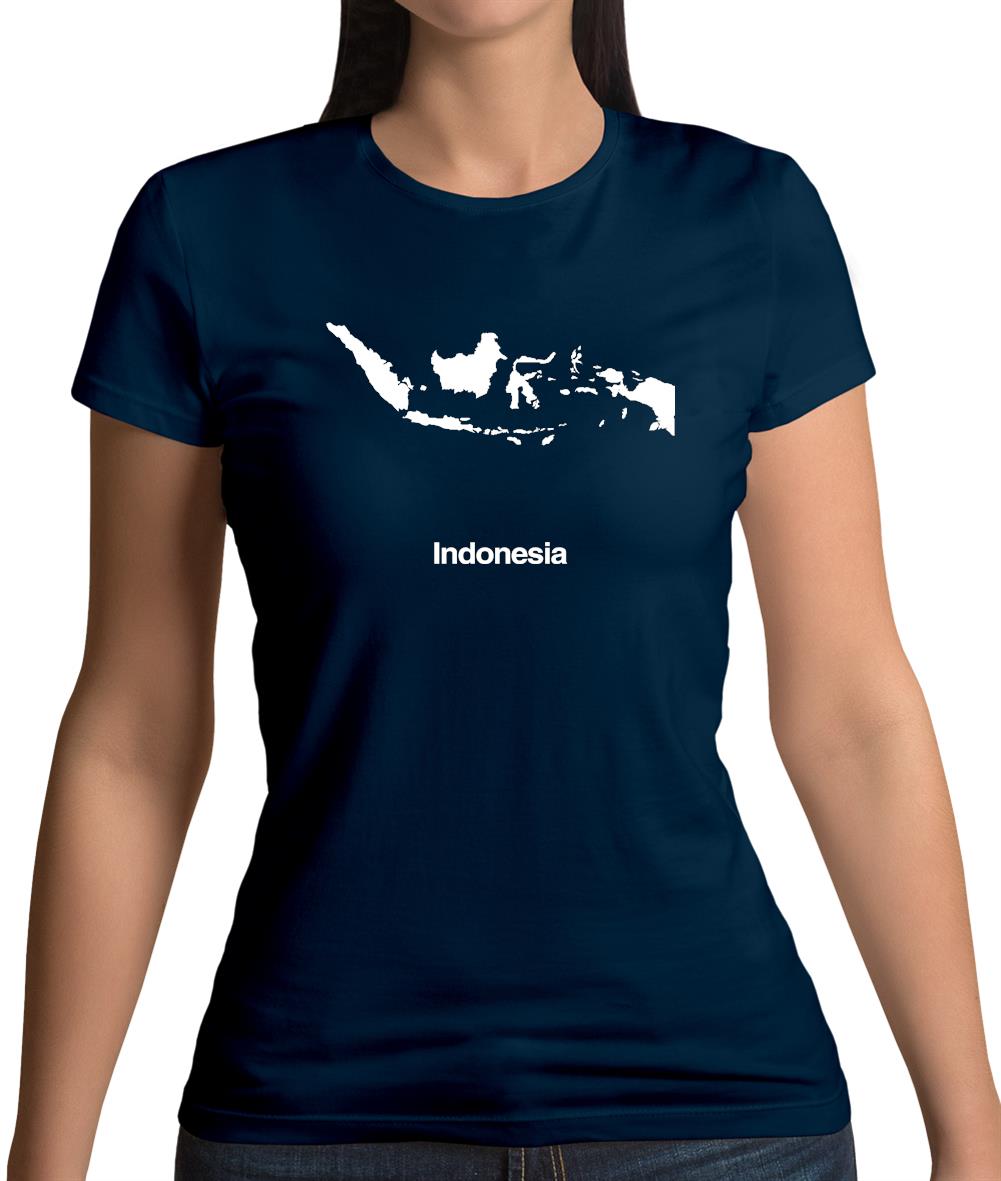 Indonesia Silhouette Womens T-Shirt Indonesia Silhouette Womens T-Shirt