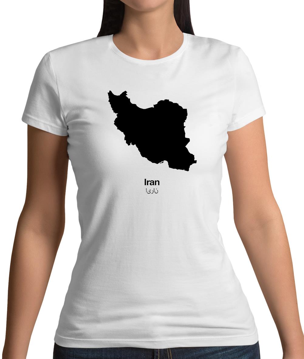 Iran Silhouette Womens T-Shirt Iran Silhouette Womens T-Shirt