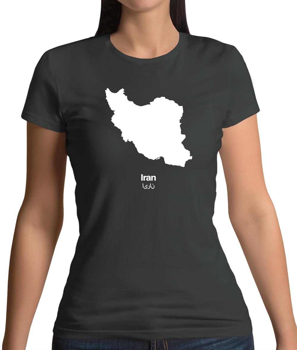 Iran Silhouette Womens T-Shirt Iran Silhouette Womens T-Shirt