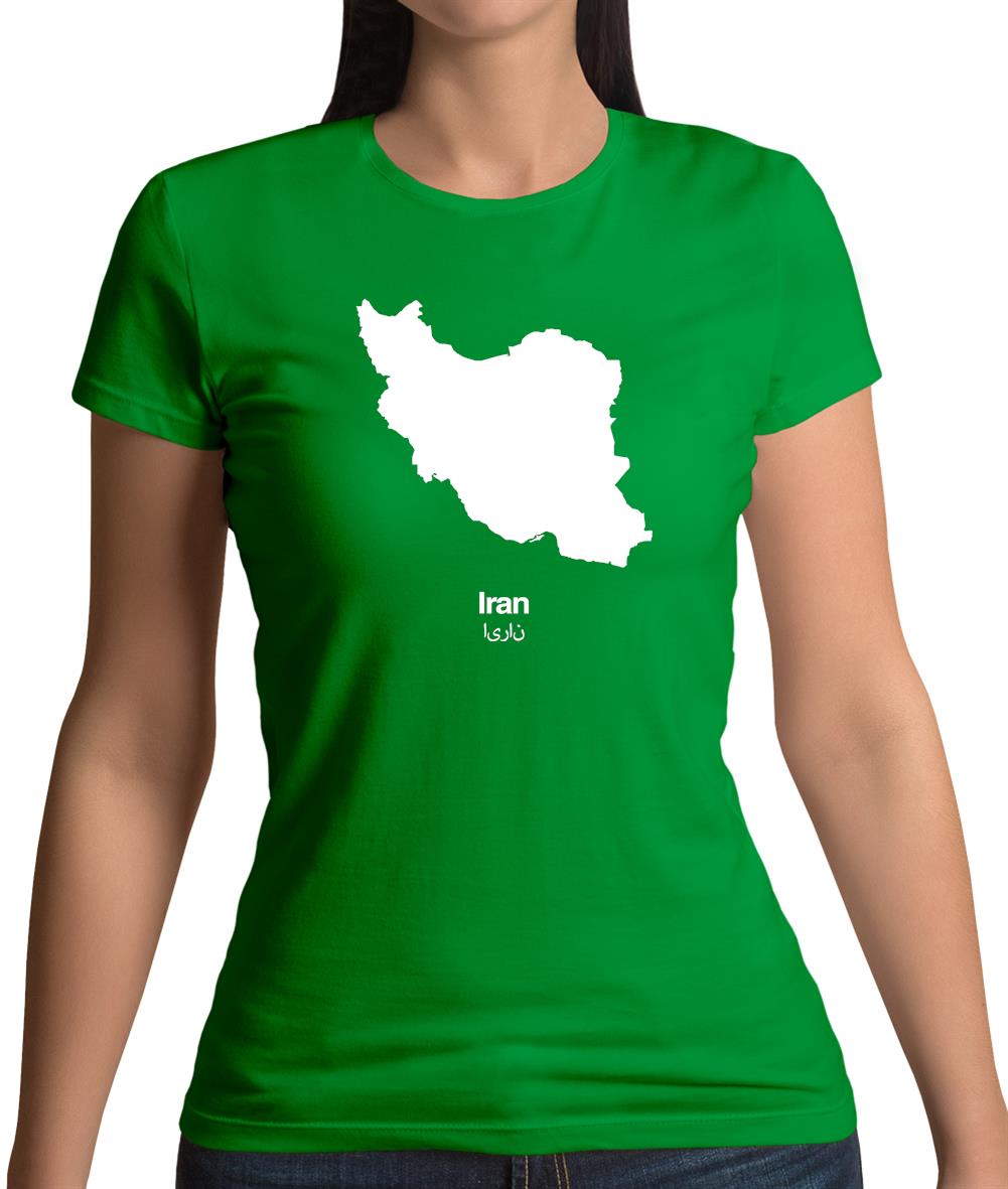 Iran Silhouette Womens T-Shirt Iran Silhouette Womens T-Shirt