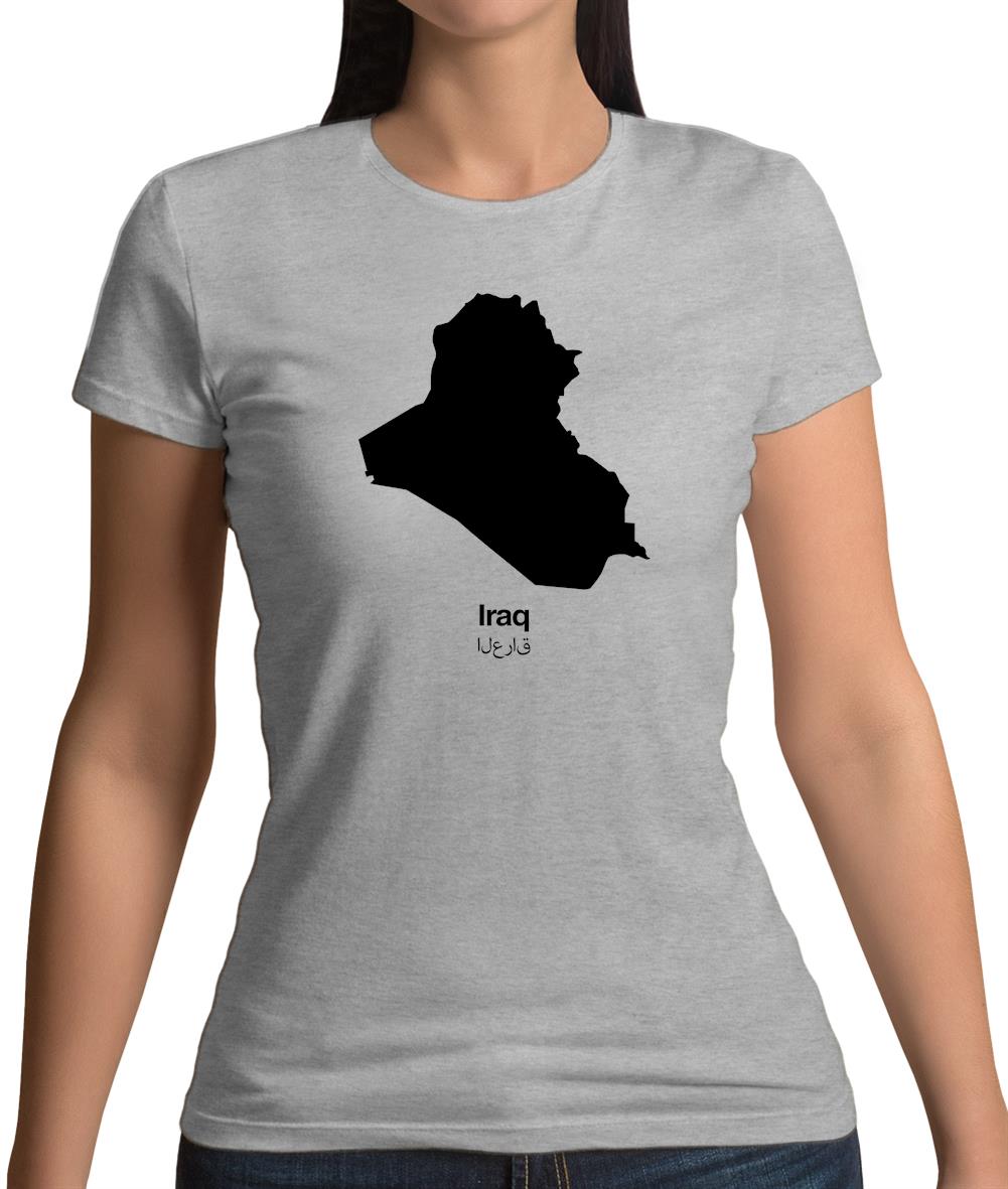 Iraq Silhouette Womens T-Shirt Iraq Silhouette Womens T-Shirt