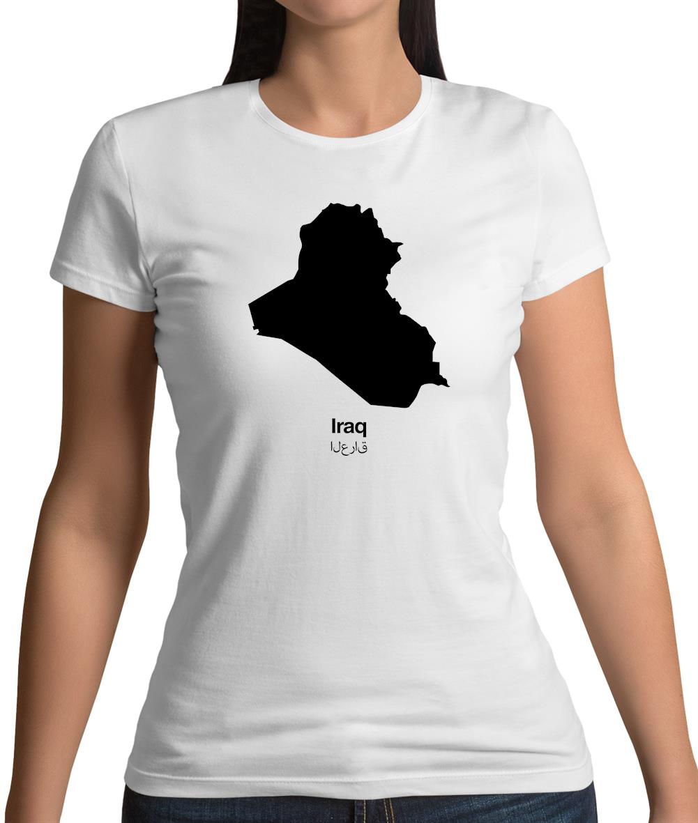 Iraq Silhouette Womens T-Shirt Iraq Silhouette Womens T-Shirt