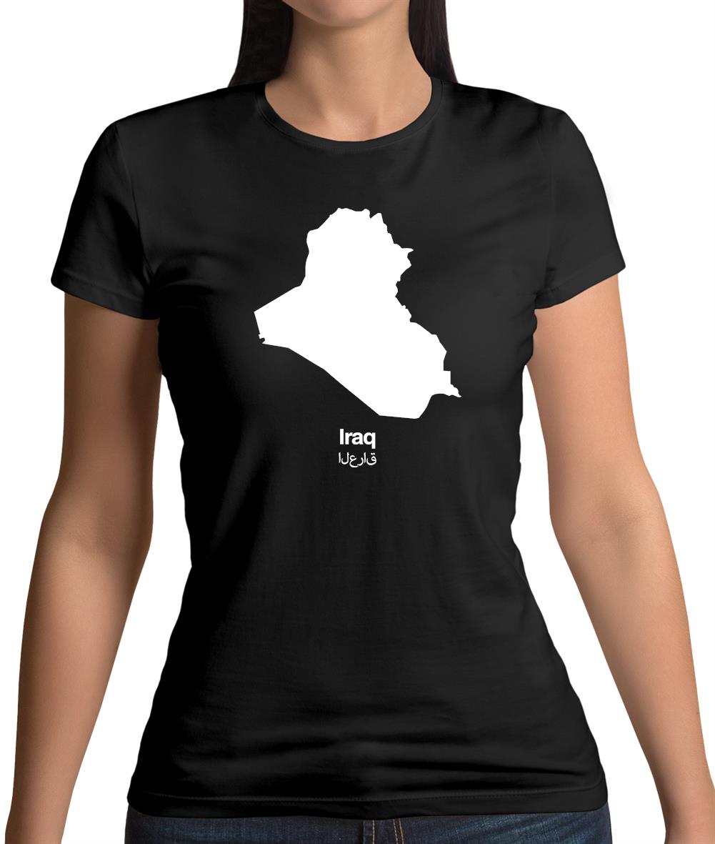 Iraq Silhouette Womens T-Shirt Iraq Silhouette Womens T-Shirt