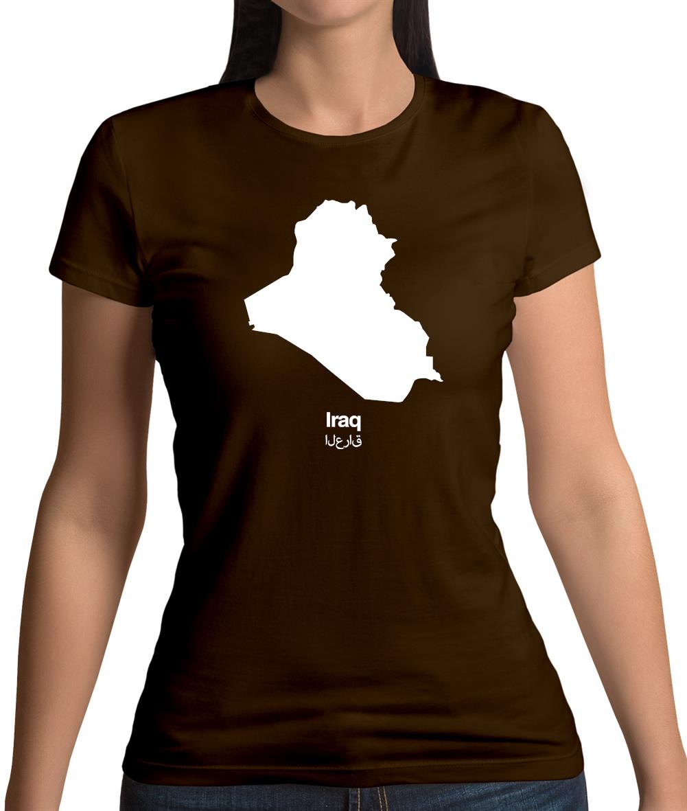 Iraq Silhouette Womens T-Shirt Iraq Silhouette Womens T-Shirt