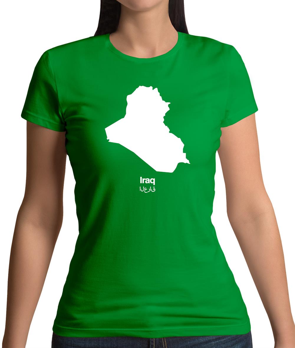 Iraq Silhouette Womens T-Shirt Iraq Silhouette Womens T-Shirt