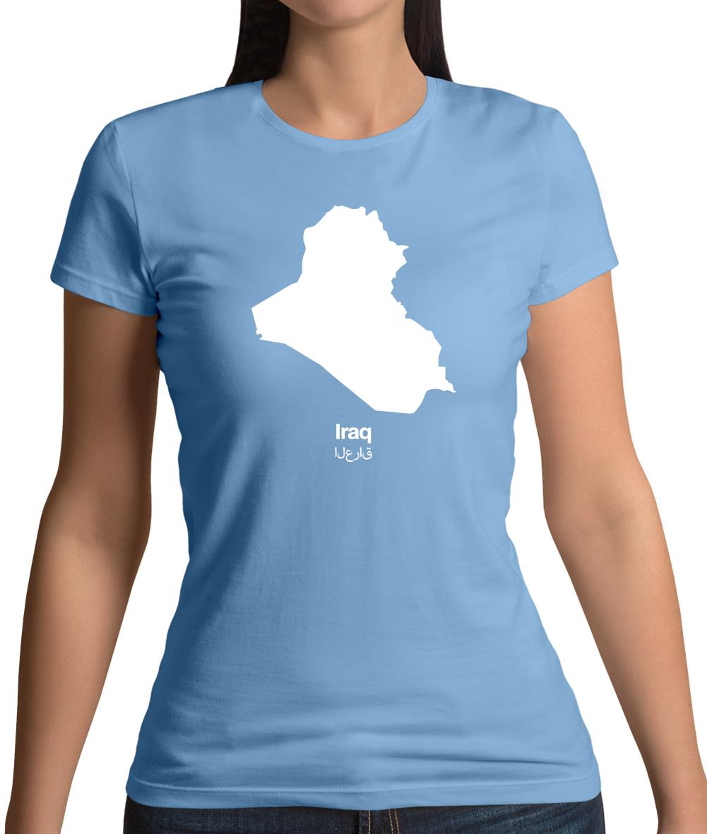 Iraq Silhouette Womens T-Shirt Iraq Silhouette Womens T-Shirt