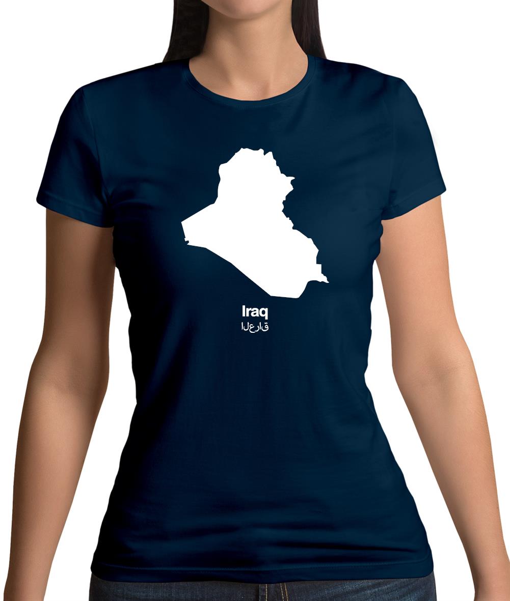Iraq Silhouette Womens T-Shirt Iraq Silhouette Womens T-Shirt