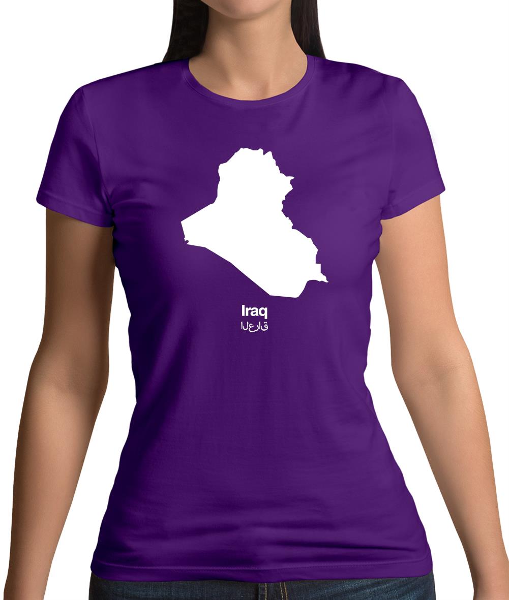 Iraq Silhouette Womens T-Shirt Iraq Silhouette Womens T-Shirt