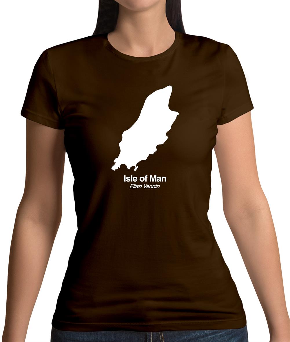 Isle Of Man Silhouette Womens T-Shirt Isle Of Man Silhouette Womens T-Shirt