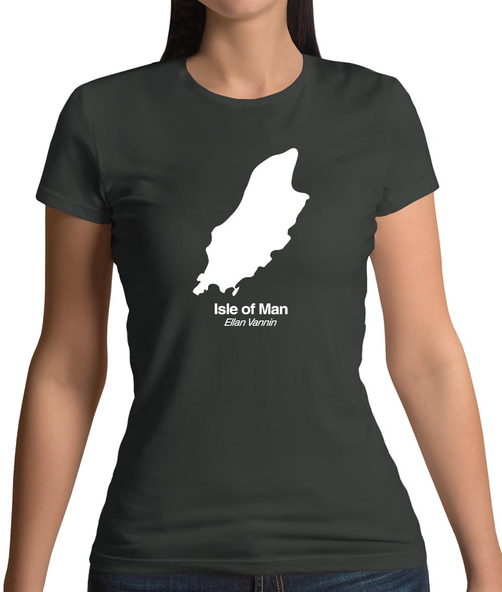 Isle Of Man Silhouette Womens T-Shirt Isle Of Man Silhouette Womens T-Shirt