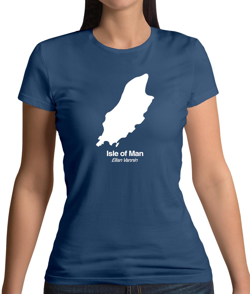 Isle Of Man Silhouette Womens T-Shirt Isle Of Man Silhouette Womens T-Shirt