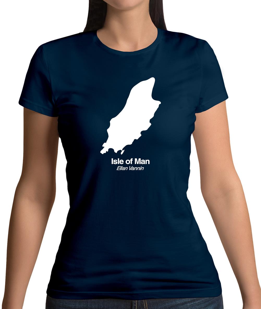 Isle Of Man Silhouette Womens T-Shirt Isle Of Man Silhouette Womens T-Shirt