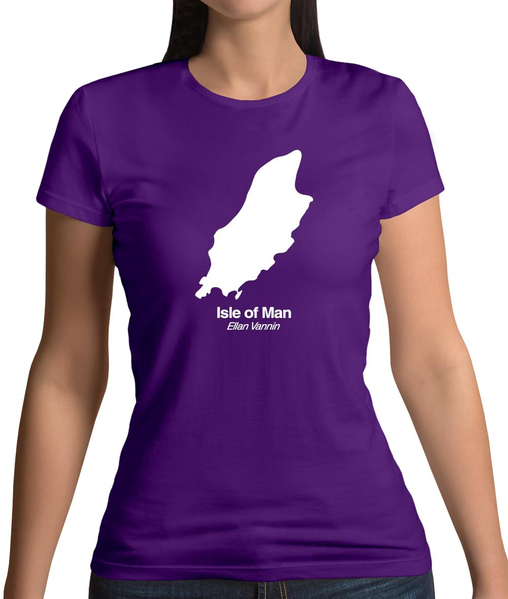 Isle Of Man Silhouette Womens T-Shirt Isle Of Man Silhouette Womens T-Shirt