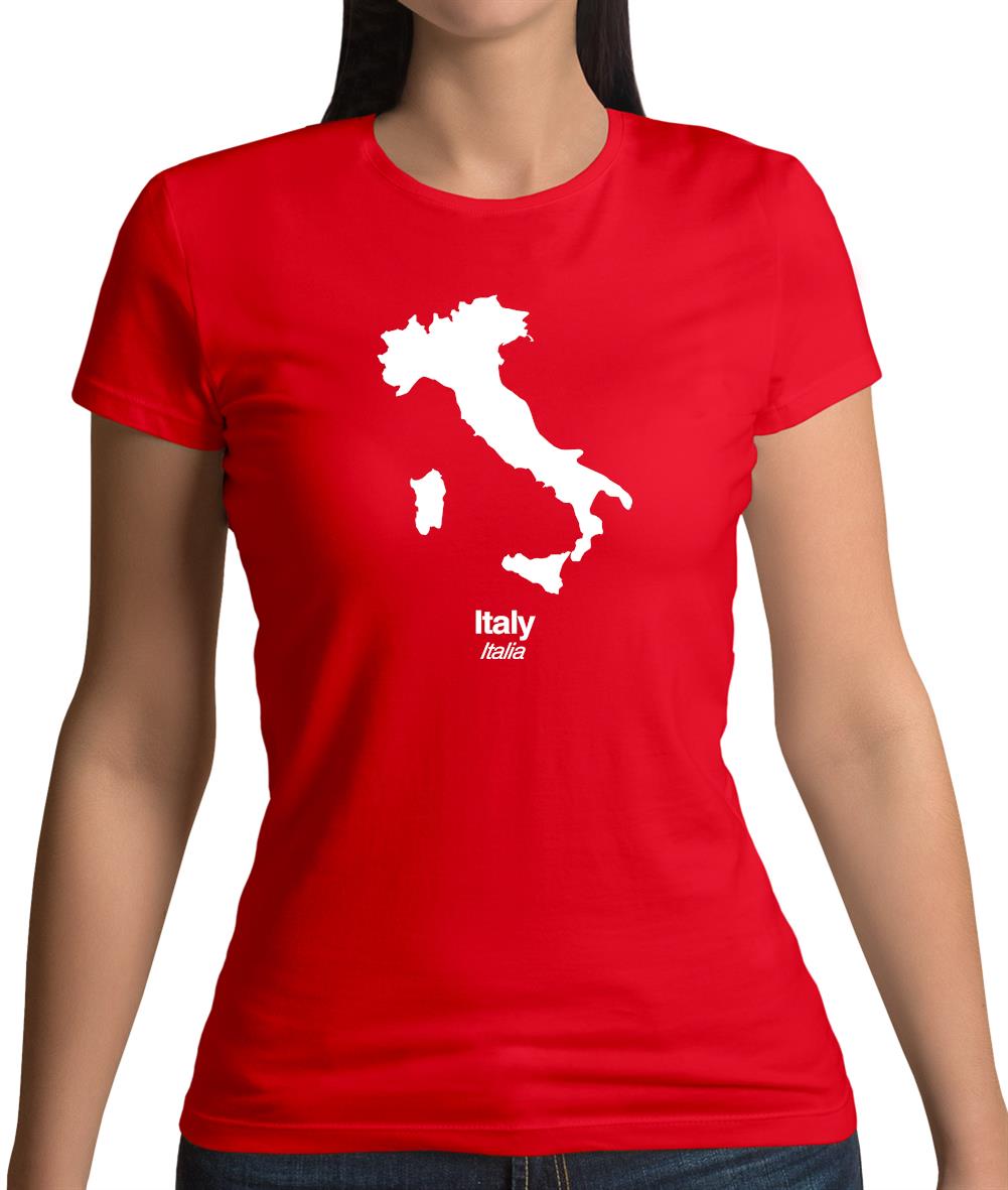 Italy Silhouette Womens T-Shirt Italy Silhouette Womens T-Shirt
