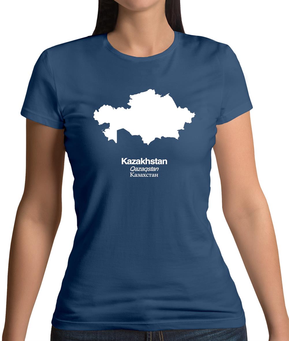 Kazakhstan Silhouette Womens T-Shirt Kazakhstan Silhouette Womens T-Shirt