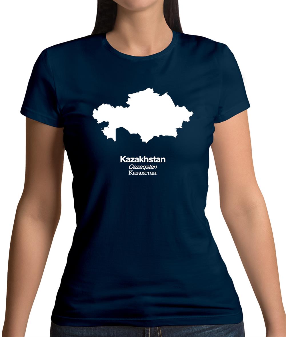 Kazakhstan Silhouette Womens T-Shirt Kazakhstan Silhouette Womens T-Shirt