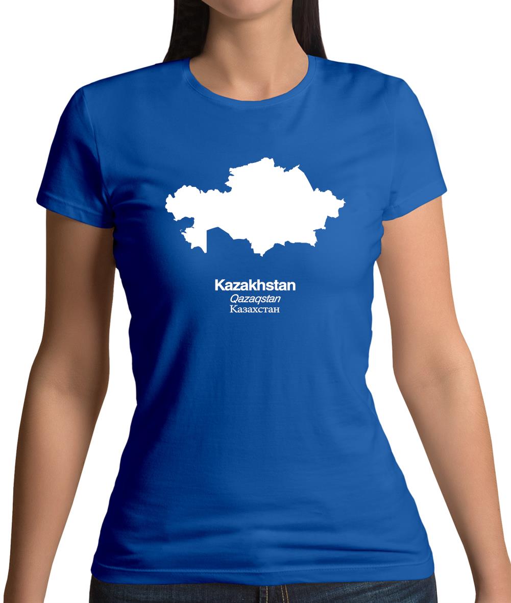 Kazakhstan Silhouette Womens T-Shirt Kazakhstan Silhouette Womens T-Shirt
