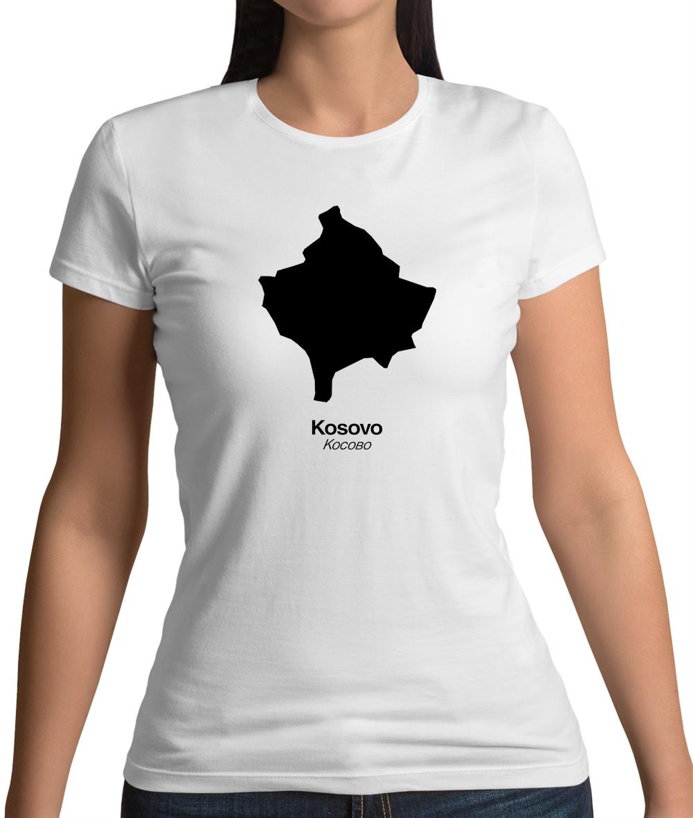 Kosovo Silhouette Womens T-Shirt Kosovo Silhouette Womens T-Shirt