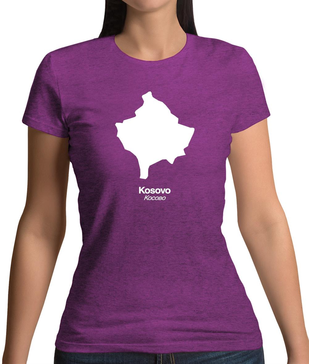Kosovo Silhouette Womens T-Shirt Kosovo Silhouette Womens T-Shirt