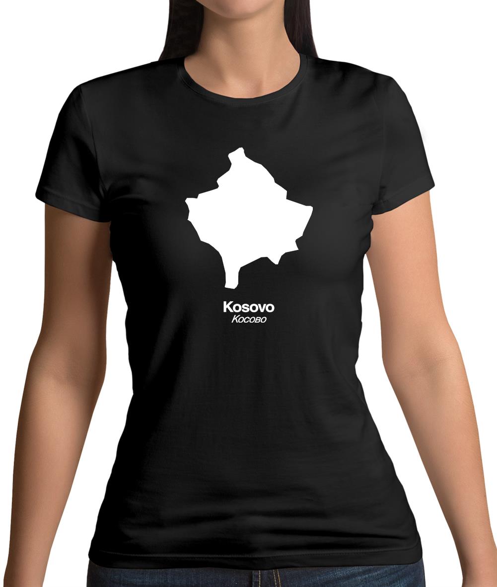 Kosovo Silhouette Womens T-Shirt Kosovo Silhouette Womens T-Shirt