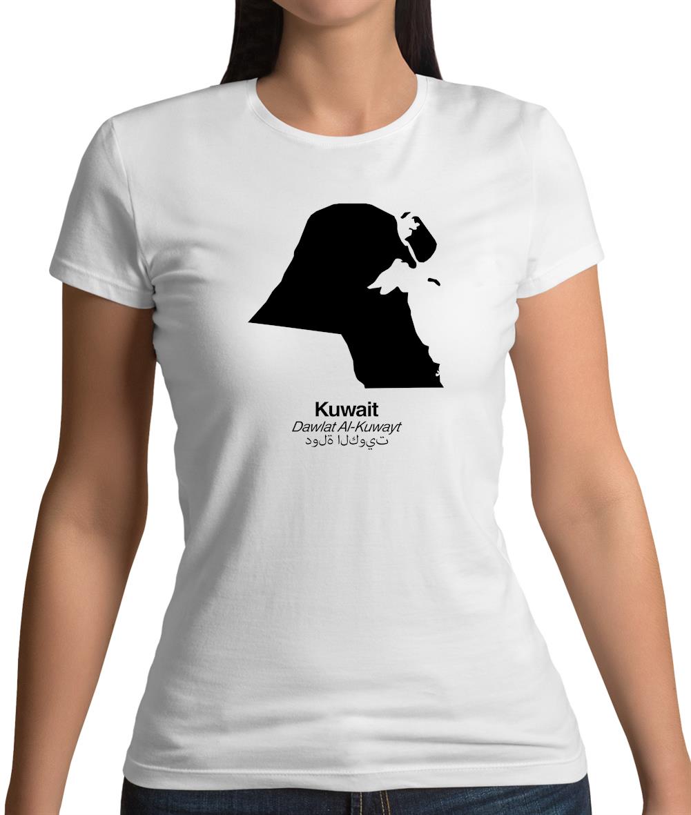 Kuwait Silhouette Womens T-Shirt Kuwait Silhouette Womens T-Shirt