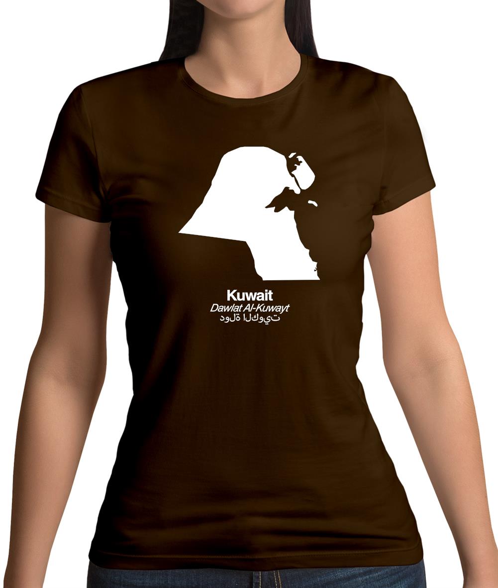 Kuwait Silhouette Womens T-Shirt Kuwait Silhouette Womens T-Shirt