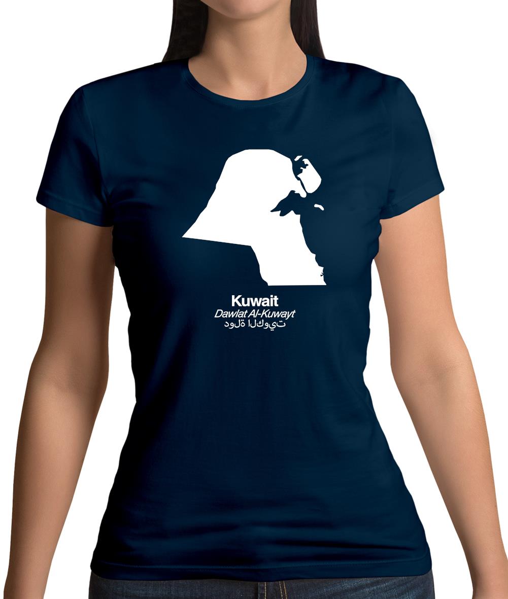 Kuwait Silhouette Womens T-Shirt Kuwait Silhouette Womens T-Shirt
