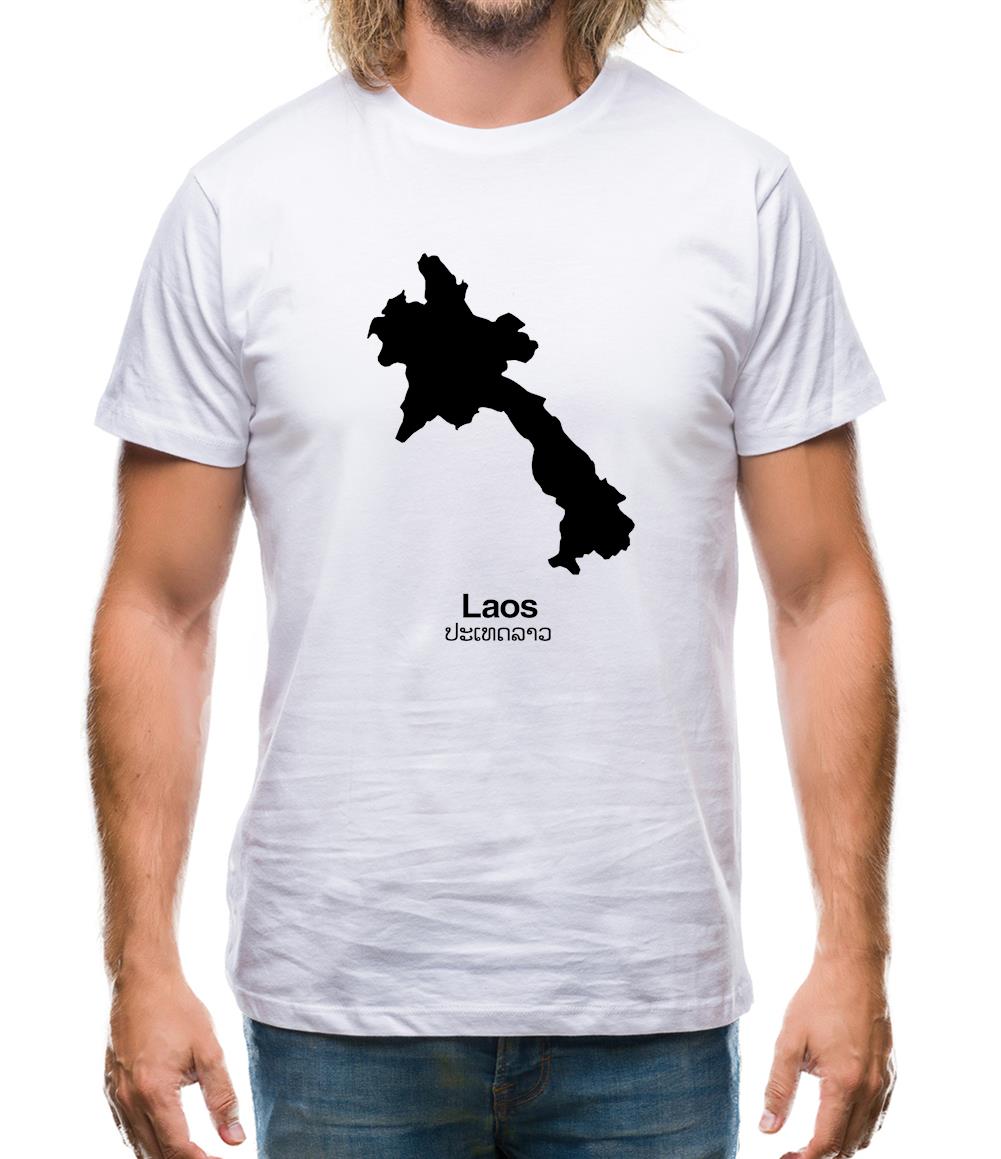 Laos Silhouette Mens T-Shirt Laos Silhouette Mens T-Shirt