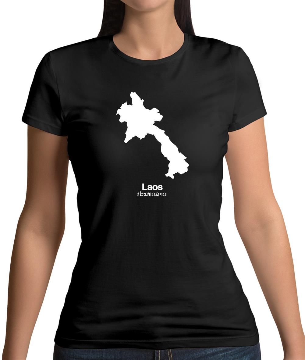 Laos Silhouette Womens T-Shirt Laos Silhouette Womens T-Shirt