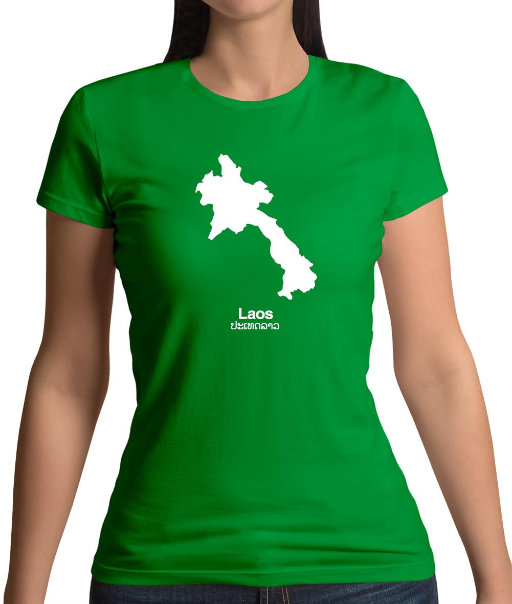 Laos Silhouette Womens T-Shirt Laos Silhouette Womens T-Shirt