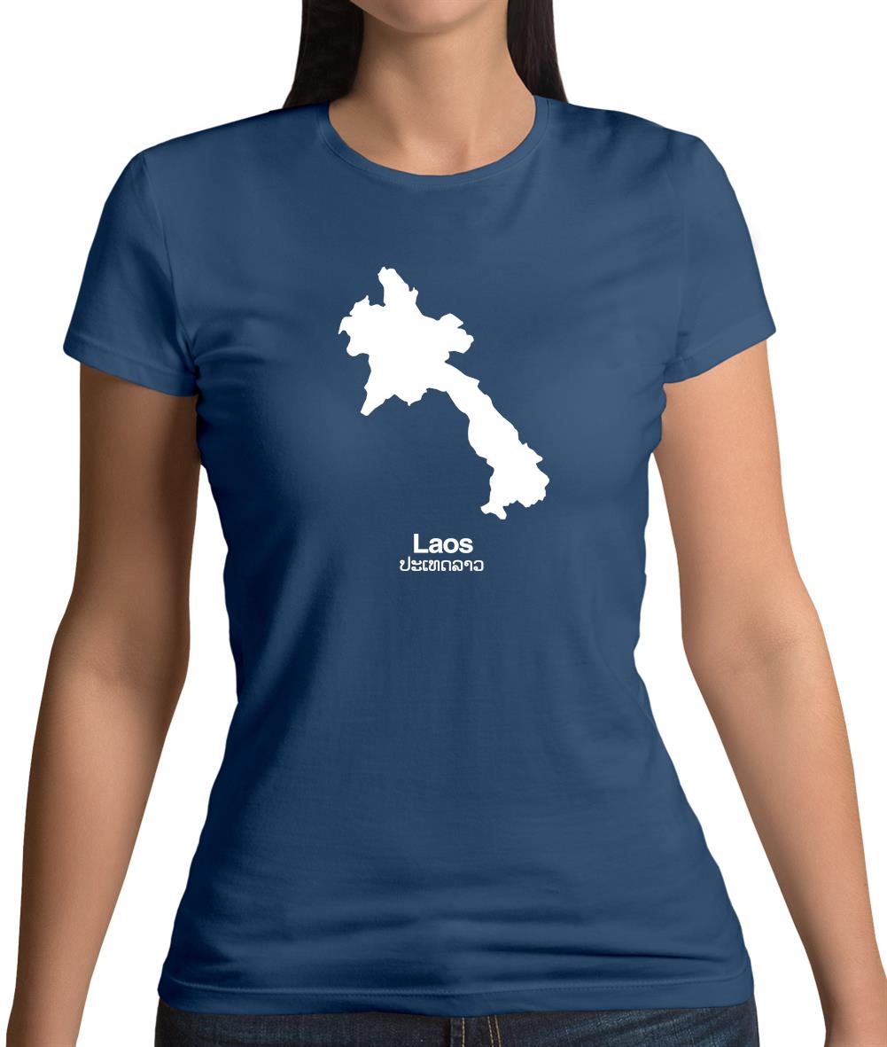Laos Silhouette Womens T-Shirt Laos Silhouette Womens T-Shirt