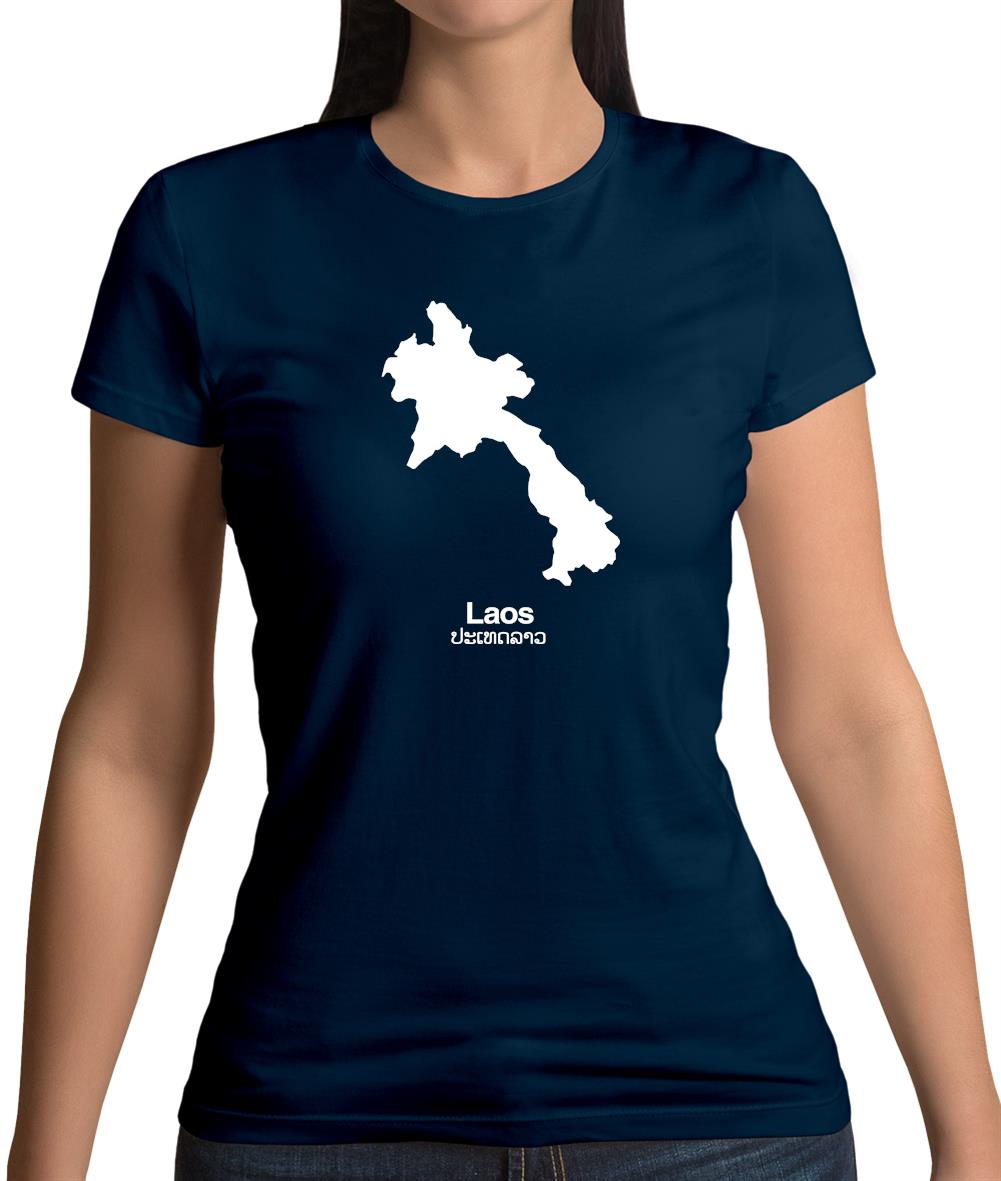 Laos Silhouette Womens T-Shirt Laos Silhouette Womens T-Shirt